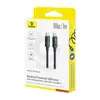 КАБЕЛЬ PD BASEUS FOAMED SILICONE TYPE-C TO LIGHTNING 20W 1M, ЧОРНИЙ E0426A00