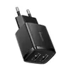 МЕРЕЖЕВИЙ ЗАРЯДНИЙ ПРИСТРІЙ BASEUS COMPACT CHARGER 2U 10.5W EU, ЧОРНИЙ CCXJ010201