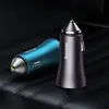 АВТОМОБІЛЬНИЙ ЗАРЯДНИЙ ПРИСТРІЙ BASEUS GOLDEN CONTACTOR MAX DUAL FAST CHARGER CAR CHARGER U+U 60W DARK, CGJM000013, СІРИЙ