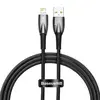 КАБЕЛЬ BASEUS GLIMMER SERIES FAST CHARGING DATA CABLE USB-A TO LIGHTNING 2.4A 1M, ЧОРНИЙ CADH000201