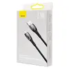 КАБЕЛЬ BASEUS GLIMMER SERIES FAST CHARGING DATA CABLE USB-A TO LIGHTNING 2.4A 1M, ЧОРНИЙ CADH000201