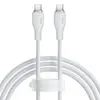 КАБЕЛЬ PD BASEUS PUDDING SERIES FAST CHARGING CABLE TYPE-C TO TYPE-C 100W 1.2M, БІЛИЙ P10355702221-00