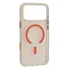 MR4_145944 Чохол crystal frame magsafe для iphone 17 pro max помаранчевий 