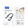 ПЕРЕХІДНИК HOCO UA24 TYPE-C MALE TO USB FEMALE 3.0 CONVERTER METAL, СІРИЙ