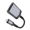 КАРТРИДЕР HOCO UA25 2IN1 CARD READER IP METAL, СІРИЙ