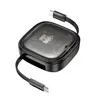 КАБЕЛЬ PD HOCO U140 RETRACTABLE ALL-IN-ONE SET 60W 0.95M, ЧОРНИЙ (ДЕФ. ПАК)