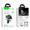 АВТОМОБІЛЬНИЙ ЗАРЯДНИЙ ПРИСТРІЙ + FM МОДУЛЯТОР HOCO E86 ALEGRIA, 2XUSB-A, 1XTYPE-C, 48W DUAL PORT PD30W, QC3.0, ЧОРНИЙ