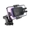 АВТОТРИМАЧ HOCO H79 VISTA PUSH-TYPE CAR HOLDER (CENTER CONSOLE), ЧОРНИЙ METAL, СІРИЙ