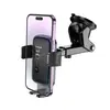 АВТОТРИМАЧ HOCO H79 VISTA PUSH-TYPE CAR HOLDER (CENTER CONSOLE), ЧОРНИЙ METAL, СІРИЙ