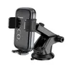 АВТОТРИМАЧ HOCO H79 VISTA PUSH-TYPE CAR HOLDER (CENTER CONSOLE), ЧОРНИЙ METAL, СІРИЙ