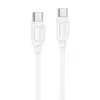 КАБЕЛЬ PD HOCO X115 SURPASS 60W CHARGING DATA CABLE C TO C 1M, БІЛИЙ