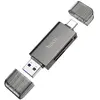 КАРТРИДЕР HOCO HB39 USB, TYPE-C 3.0 HIGH-SPEED CARD READER METAL, СІРИЙ