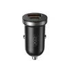 АВТОМОБІЛЬНИЙ ЗАРЯДНИЙ ПРИСТРІЙ XO CC56 MINI CAR CHARGER USB-A, TYPE-C SINGLE PORT 30W, SIMULTANEOUS 5V3A, ЧОРНИЙ