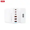 МЕРЕЖЕВИЙ ЗАРЯДНИЙ ПРИСТРІЙ XO L133 75W GAN 3A+3C DESKTOP FAST CHARGER WITH 1.5M POWER CORD, БІЛИЙ