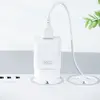 МЕРЕЖЕВИЙ ЗАРЯДНИЙ ПРИСТРІЙ XO L99 2.4A HOME CHARGER WITH LIGHTNING CABLE, БІЛИЙ