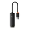 ПЕРЕХІДНИК USB BASEUS LITE SERIES ETHERNET ADAPTER USB-A TO RJ45 LAN PORT (1000MBPS), ЧОРНИЙ WKQX000101