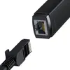ПЕРЕХІДНИК USB BASEUS LITE SERIES ETHERNET ADAPTER USB-A TO RJ45 LAN PORT (100MBPS), ЧОРНИЙ WKQX000001