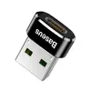 ПЕРЕХІДНИК BASEUS USB MALE TO TYPE-C FEMALE ADAPTER CONVERTER, ЧОРНИЙ CAAOTG-01