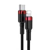 КАБЕЛЬ PD BASEUS CAFULE CABLE TYPE-C TO LIGHTNING PD 20W 1M ЧЕРВОНИЙ+ЧОРНИЙ CATLKLF-91