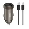 АВТОМОБІЛЬНИЙ ЗАРЯДНИЙ ПРИСТРІЙ XO CC70 MINI METAL SINGLE PD30W + TYPE-C CABLE (NB-Q260 KIT), ЧОРНИЙ