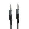 КАБЕЛЬ AUX AUDIO HOCO UPA23 AUX AUDIO CABLE 1M, METAL, СІРИЙ