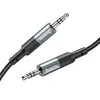 КАБЕЛЬ AUX AUDIO HOCO UPA23 AUX AUDIO CABLE 1M, METAL, СІРИЙ