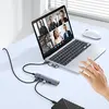ХАБ HUB TYPE-C BASEUS ULTRAJOY 4-PORT (USB, TYPE-C TO USB 3.0*3+RJ45*1+TYPE-C), СІРИЙ B0005280B811-14