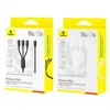 КАБЕЛЬ PD BASEUS SILKY 3IN1 TYPE-C TO M+L+C 100W 1.5M, ЧОРНИЙ P10377706123-00