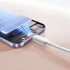 КАБЕЛЬ BASEUS FOAMED SILICONE USB-A TO LIGHTNING 2.4A 2M, БІЛИЙ E0426905