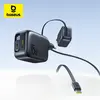 МЕРЕЖЕВИЙ ЗАРЯДНИЙ ПРИСТРІЙ BASEUS ENERCORE CJ11 FAST CHARGER WITH RETRACTABLE CABLE 2C 45W EU, ЧОРНИЙ E0120G00