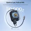 МЕРЕЖЕВИЙ ЗАРЯДНИЙ ПРИСТРІЙ BASEUS ENERCORE CJ11 FAST CHARGER WITH RETRACTABLE CABLE 3C 67W EU, ЧОРНИЙ E0121E00