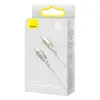 КАБЕЛЬ PD BASEUS GLIMMER SERIES FAST CHARGING DATA CABLE TYPE-C TO TYPE-C 100W 1M, БІЛИЙ CADH000702