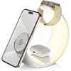 ЗАРЯДНИЙ ПРИСТРІЙ 4IN1 MOON MAGSAFE (IPHONE, IWATCH, AIRPODS,NIGHT LIGHT) 15W FAST ORIGINAL, БІЛИЙ