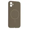 MR4_151917 Чохол silicone case full camera fine ring magsafe для iphone 12 titanium, сірий 