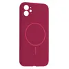 MR4_151918 Чохол silicone case full camera fine ring magsafe для iphone 12 manyue червоний 