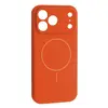 MR4_151983 Чохол silicone case full camera fine ring magsafe для iphone 17 pro помаранчевий 