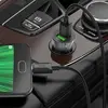 АВТОМОБІЛЬНИЙ ЗАРЯДНИЙ ПРИСТРІЙ HOCO Z47 TRANSPARENT DISCOVERY EDITION 2USB, 20W, QC3.0 + MICRO CABLE, ЧОРНИЙ