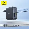 МЕРЕЖЕВИЙ ЗАРЯДНИЙ ПРИСТРІЙ BASEUS ENERCORE CJ11 FAST CHARGER WITH RETRACTABLE CABLE 2C+U 100W, ЧОРНИЙ E0120M00