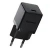 МЕРЕЖЕВИЙ ЗАРЯДНИЙ ПРИСТРІЙ BASEUS PALM FAST CHARGER 1C 20W CABLE TYPE-C TO LIGHTNING, ЧОРНИЙ E0116401