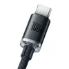 КАБЕЛЬ BASEUS CRYSTAL SHINE SERIES FAST CHARGING DATA USB-A TO TYPE-C 100W 2M, ЧОРНИЙ CAJY000501
