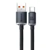 КАБЕЛЬ BASEUS CRYSTAL SHINE SERIES FAST CHARGING DATA USB-A TO TYPE-C 100W 2M, ЧОРНИЙ CAJY000501