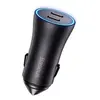 АВТОМОБІЛЬНИЙ ЗАРЯДНИЙ ПРИСТРІЙ BASEUS GOLDEN CONTACTOR PRO DUAL FAST CHARGER CAR CHARGER TYPE-C TO TYPE-C 40W DARK, CGJP000013, СІРИЙ