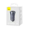 АВТОМОБІЛЬНИЙ ЗАРЯДНИЙ ПРИСТРІЙ BASEUS GOLDEN CONTACTOR PRO DUAL FAST CHARGER CAR CHARGER TYPE-C TO TYPE-C 40W DARK, CGJP000013, СІРИЙ