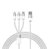 КАБЕЛЬ 3IN1 BASEUS STARSPEED 3IN1 FAST CHARGING DATA CABLE USB-A TO (LIGHTNING, MICRO, TYPE-C) 3.5A 1.2M, БІЛИЙ CAXS000002