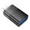 ПЕРЕХІДНИК HOCO UA36 IP MALE TO USB FEMALE OTG TRANSPARENT ADAPTER
