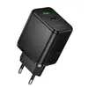 МЕРЕЖЕВИЙ ЗАРЯДНИЙ ПРИСТРІЙ HOCO C157A SMART PD30W, QC3.0, MULTI-PROTOCOL CHARGER (EU), ЧОРНИЙ