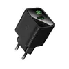 МЕРЕЖЕВИЙ ЗАРЯДНИЙ ПРИСТРІЙ HOCO CS81A EXCELLENT SINGLE PORT QC3.0 CHARGER WITH DIGITAL DISPLAY (EU), ЧОРНИЙ