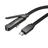 КАБЕЛЬ PD HOCO U150 EXQUISITE BRACKET 60W CHARGING DATA CABLE C TO C, ЧОРНИЙ