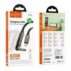 КАБЕЛЬ PD HOCO U150 EXQUISITE BRACKET 60W CHARGING DATA CABLE C TO C, ЧОРНИЙ
