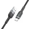 КАБЕЛЬ HOCO U117 GRAND INTELLIGENT POWER-OFF CHARGING DATA CABLE TYPE-C, ЧОРНИЙ